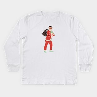 Hipster Santa Kids Long Sleeve T-Shirt